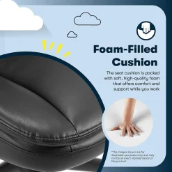 Office Chairs*Serta Comfort Ergo Ergonomic Bonded Leather Swivel Executive Chair, Black (CCHR10016B)