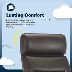 Office Chairs*Serta Comfort Ergonomic Bonded Leather Swivel Executive Chair, Brown (CHR10130B)