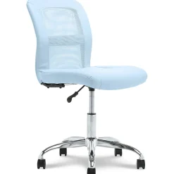 Ergonomic Chairs*Serta Essentials Armless Ergonomic Bonded Leather/Mesh Swivel Task Chair, (48740D) Blue