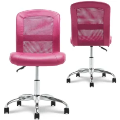 Ergonomic Chairs*Serta Essentials Armless Ergonomic Bonded Leather/Mesh Swivel Task Chair, (48740E) Pink