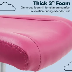 Ergonomic Chairs*Serta Essentials Armless Ergonomic Bonded Leather/Mesh Swivel Task Chair, (48740E) Pink