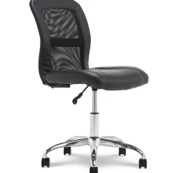 Ergonomic Chairs*Serta Essentials Armless Ergonomic Bonded Leather/Mesh Swivel Task Chair, (48740) Black