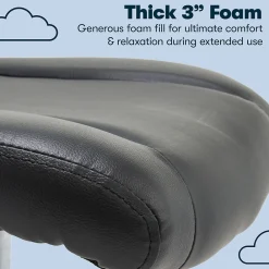 Ergonomic Chairs*Serta Essentials Armless Ergonomic Bonded Leather/Mesh Swivel Task Chair, (48740) Black