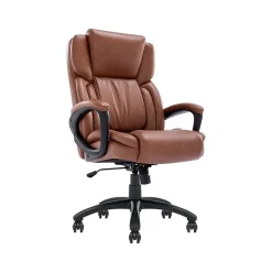 Ergonomic Chairs*Serta Garret Ergonomic Bonded Leather Swivel Executive Chair, (43520D) Cognac