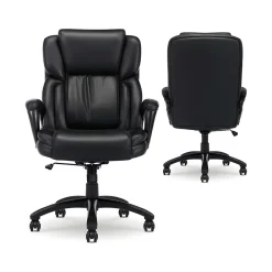 Ergonomic Chairs*Serta Garret Ergonomic Bonded Leather Swivel Executive Chair, (43520E) Space Black