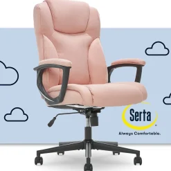 Ergonomic Chairs*Serta Hannah II Fabric Executive Chair, (43672G) Pink