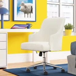 Office Chairs*Serta Leighton Fabric Home Office Chair, Ivory (48444)