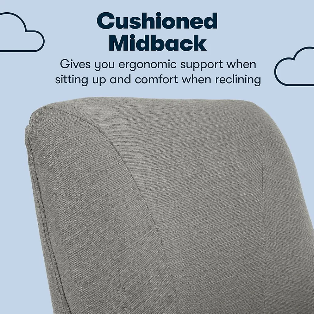 Office Chairs*Serta Leighton Fabric Home Office Chair, Medium Gray (48445)