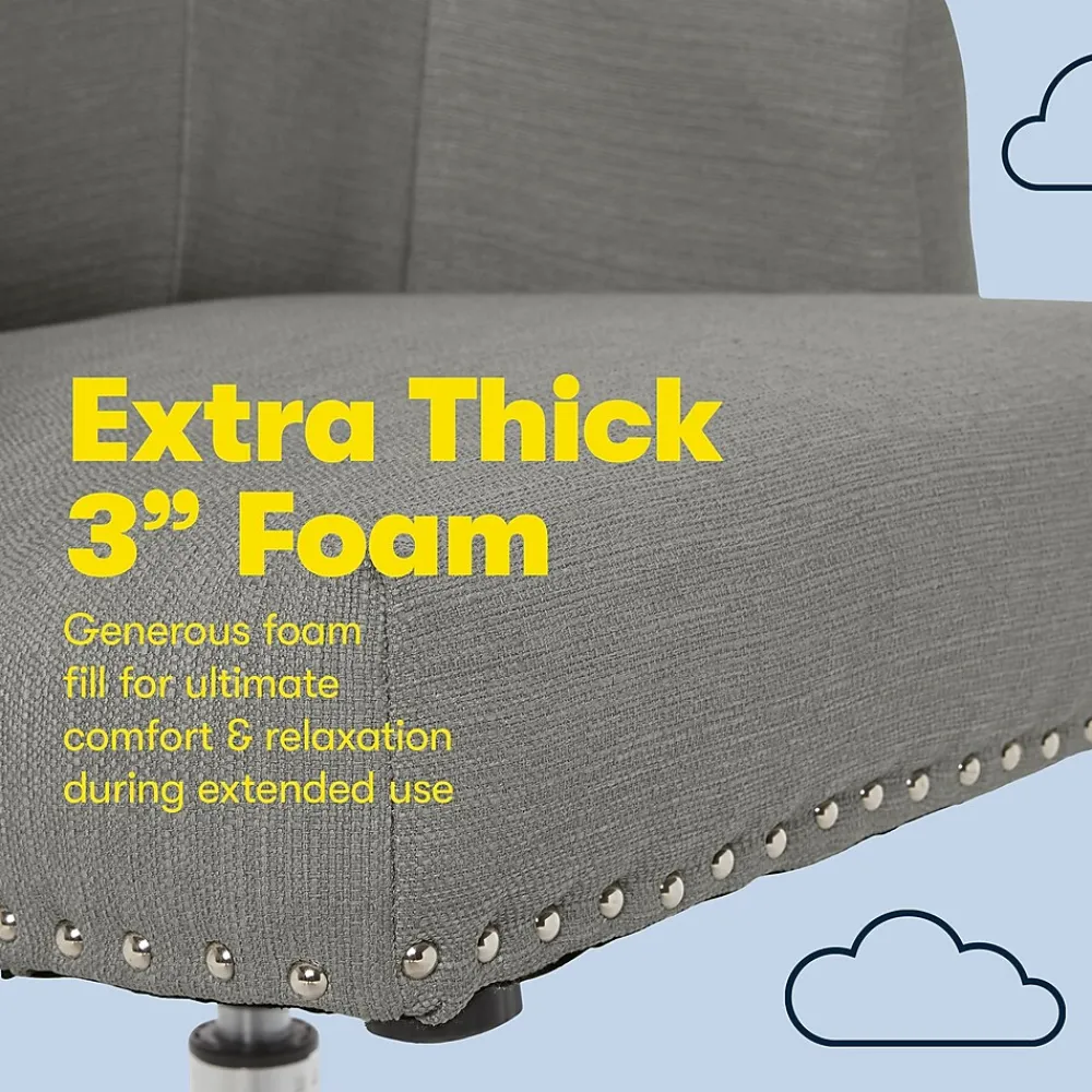 Office Chairs*Serta Leighton Fabric Home Office Chair, Medium Gray (48445)