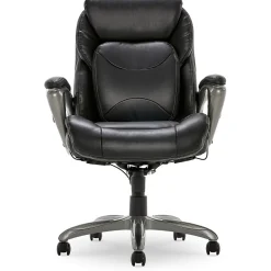 Office Chairs*Serta My Fit Ergonomic Bonded Leather Swivel Executive Chair, Black (CHR100013)