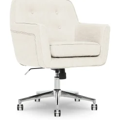 Ergonomic Chairs*Serta Style Ashland Fabric Swivel Computer and Desk Chair, (48372) Ivory