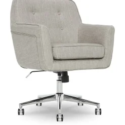 Ergonomic Chairs*Serta Style Ashland Fabric Swivel Computer and Desk Chair, (CHR100004) Light Gray