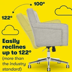 Ergonomic Chairs*Serta Style Ashland Fabric Swivel Computer and Desk Chair, (CHR100004) Light Gray