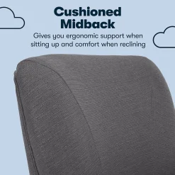 Office Chairs*Serta Style Leighton Fabric Swivel Home Office Chair, Graphite (47925B)