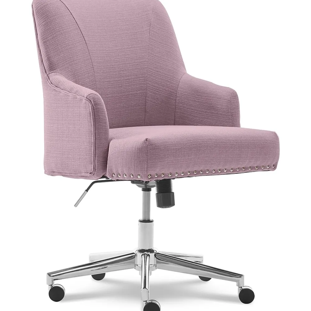 Office Chairs*Serta Style Leighton Fabric Swivel Home Office Chair, Lilac (47925D)