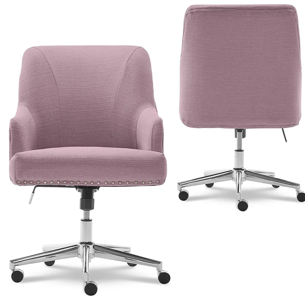 Office Chairs*Serta Style Leighton Fabric Swivel Home Office Chair, Lilac (47925D)