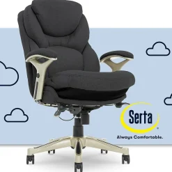 Ergonomic Chairs*Serta Works Ergonomic Fabric Swivel Executive Chair with Back in Motion Technology, (44186E) Dark Gray