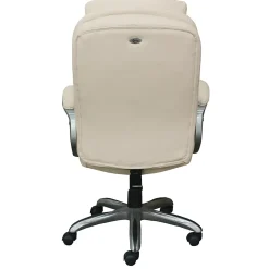Office Chairs*Serta Works My Fit Ergonomic Bonded Leather Swivel Executive Chair, Ivory (48098A)