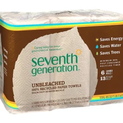 Seventh Generation Recycled Paper Towels, 2-ply, 120 Sheets/Roll, 6 Rolls/Pack (13737PK)