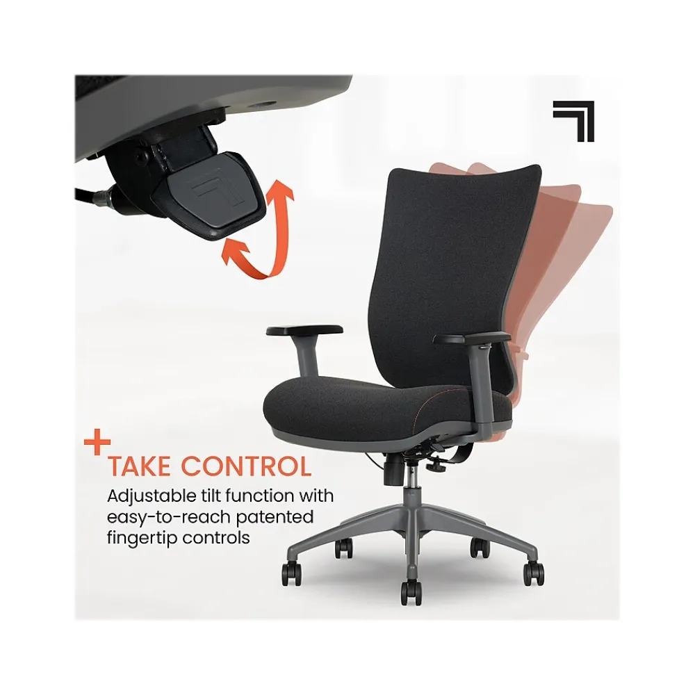 Office Chairs*Sharper Image Revive Shiatsu Ergonomic Mesh Swivel Massage Chair, Black (60097-BLK)