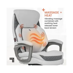 Ergonomic Chairs*Sharper Image S-600 Active Lumbar Ergonomic Bonded Leather Swivel Executive Massage Chair, (60098-OWHT) Off-White