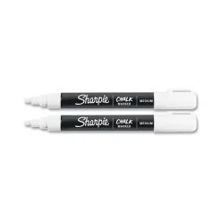 Markers|Sharpie Chalk Wet Erase Marker, Medium Tip, White, 2/Pack (2103010)