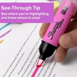 Highlighters|Sharpie Clear View Highlighter, Chisel Tip, Assorted, 8/Pack (1971843)