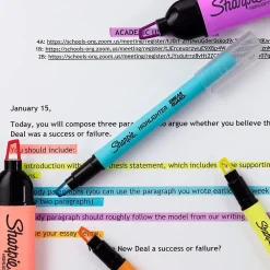 Highlighters|Sharpie Clear View Highlighter, Chisel Tip, Assorted, 8/Pack (1971843)