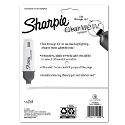 Highlighters|Sharpie Clear View Highlighter, Chisel Tip, Assorted, 8/Pack (1971843)