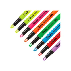 Highlighters|Sharpie Clear View Highlighter, Chisel Tip, Assorted, 8/Pack (1966798/2128218)
