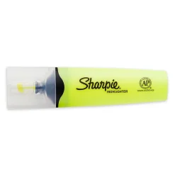 Highlighters|Sharpie Clear View Tank Highlighter, Chisel Tip, Yellow, Dozen (2128227/1897847)