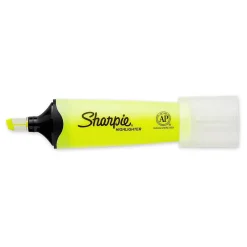 Highlighters|Sharpie Clear View Tank Highlighter, Chisel Tip, Yellow, Dozen (2128227/1897847)