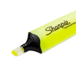 Highlighters|Sharpie Clear View Tank Highlighter, Chisel Tip, Yellow, Dozen (2128227/1897847)