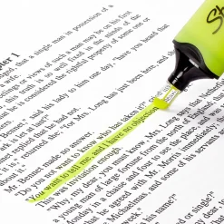 Highlighters|Sharpie Clear View Tank Highlighter, Chisel Tip, Yellow, 3/Pack (1904613/2128219)