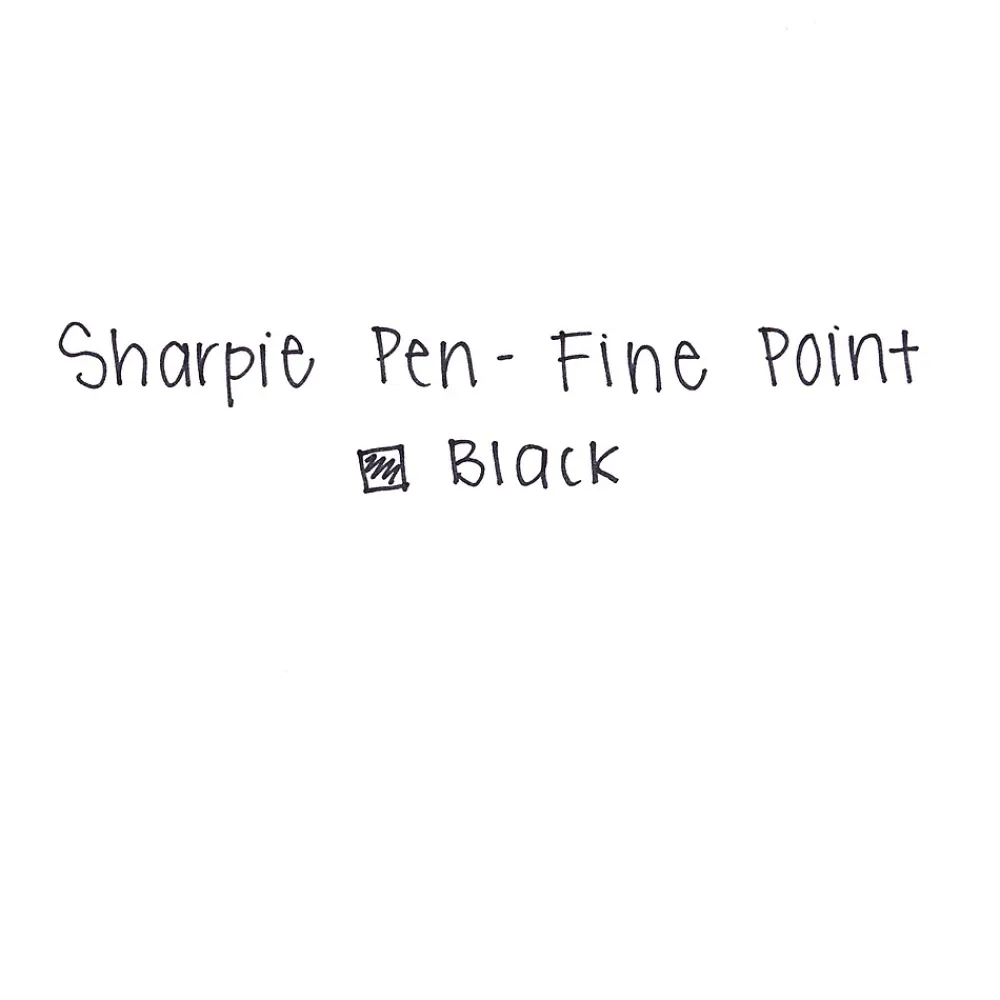 Pens|Sharpie Felt Pen, Fine Point, 0.4mm, Black Ink, 36/Box (2083009)