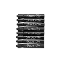 Markers|Sharpie Flip Chart Permanent Markers, Bullet Tip, Black, 8/Pack (1760445)