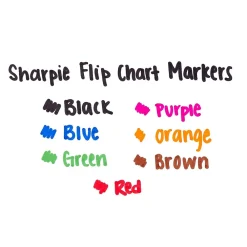 Markers|Sharpie Flip Chart Tank Permanent Marker, Bullet Tip, Assorted, 8/Pack (22480)