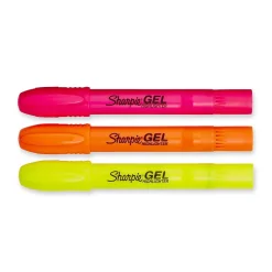 Highlighters|Sharpie Gel Stick Highlighter, Bullet Tip, Assorted Colors, 3/Pack (1780475)