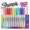 Markers|Sharpie Glam Pop Permanent Markers, Fine Tip, Assorted, 12/Pack (2185226)