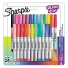 Markers|Sharpie Glam Pop Permanent Markers, Ultra Fine Tip, Assorted, 24/Pack (1949558)