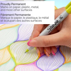 Markers|Sharpie Glam Pop Permanent Markers, Ultra Fine Tip, Assorted, 24/Pack (1949558)