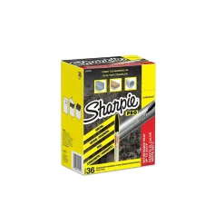 Markers|Sharpie Industrial Permanent Markers, Fine Tip, Black, 36/Pack (2003898)