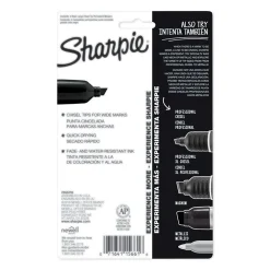 Markers|Sharpie King Size Permanent Markers, Chisel Tip, , 4/Pack (15661) Black