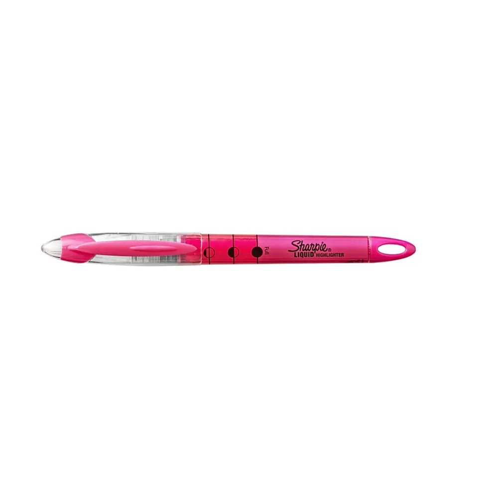 Highlighters|Sharpie Liquid Highlighter, Chisel Tip, Pink, Dozen (1754464)