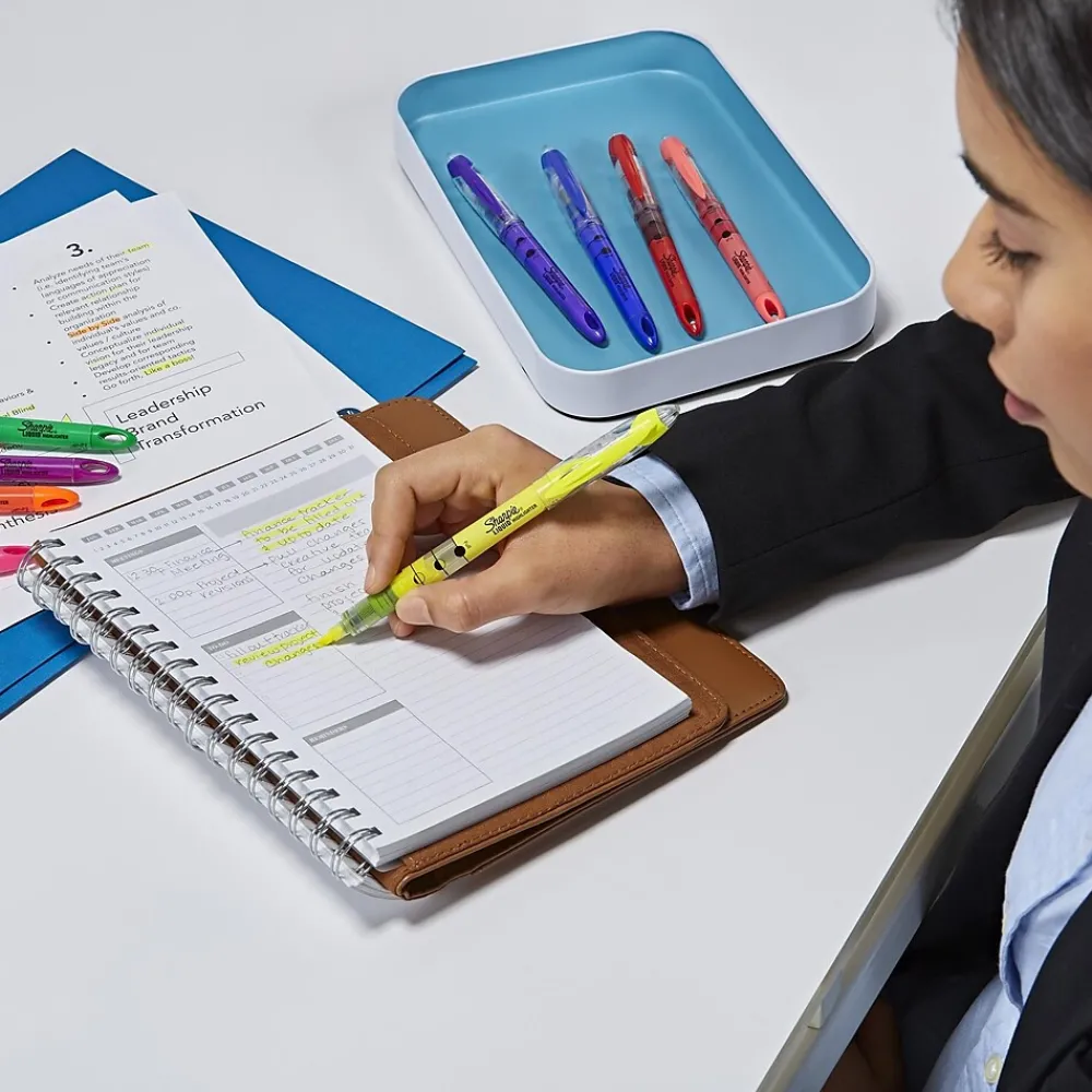 Highlighters|Sharpie Liquid Highlighter, Chisel Tip, Assorted, 10/Pack (24415PP)