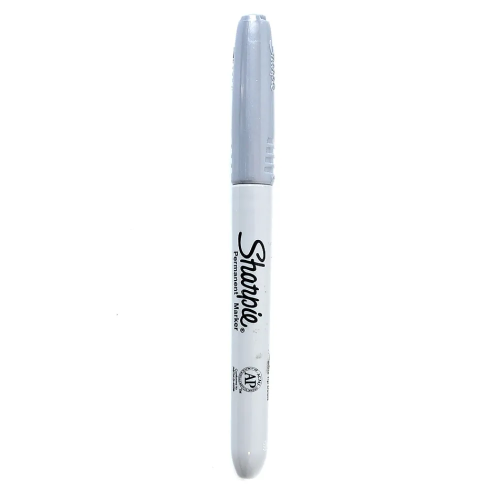 Markers|Sharpie Metallic Permanent Marker, Fine Point, Silver, 12/Pack (19365-PK12)