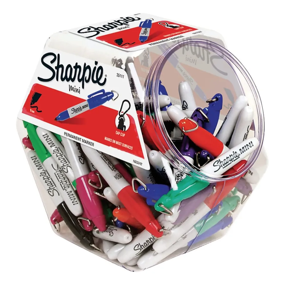 Markers|Sharpie Mini Permanent Markers, Fine Tip, Assorted, 72/Pack (35111)