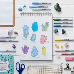 Markers|Sharpie Mystic Gems Permanent Markers, Fine Tip, Assorted, 24/Pack (2136727)