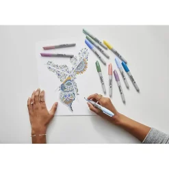 Markers|Sharpie Mystic Gems Permanent Markers, Fine Tip, Assorted, 24/Pack (2136727)