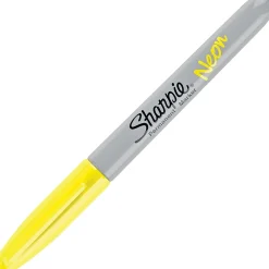 Markers|Sharpie Neon Permanent Marker, Fine Tip, Neon Yellow (1860445)